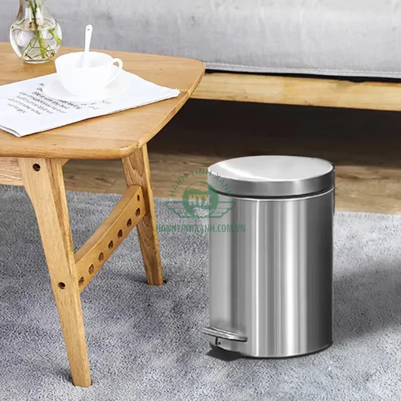 Thùng rác đạp chân tròn