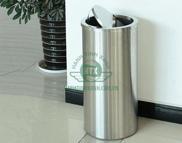 Thùng rác nắp bập bênh bằng inox cỡ lớn