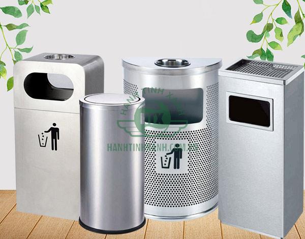 Đa dạng các mẫu mã thùng rác inox 304 của Hành Tinh Xanh