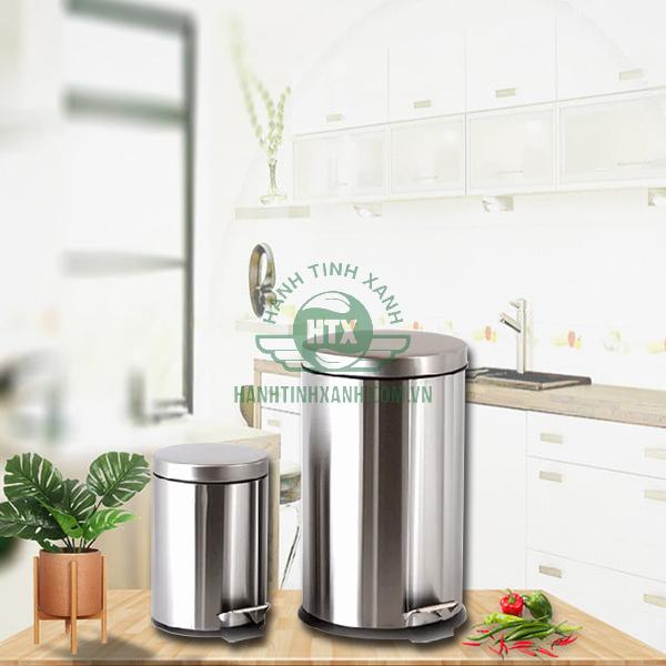 Thùng rác inox đạp chân - Sản phẩm phù hợp với mọi không gian