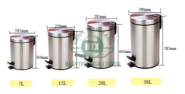 Thùng rác inox đạp chân - Sản phẩm phù hợp với mọi không gian