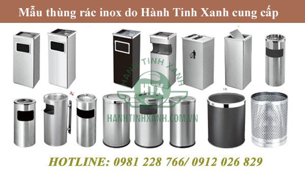 Mẫu thùng rác Inox nhập khẩu do Hành Tinh Xanh phân phối