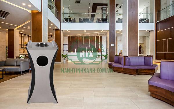 Thùng rác inox gạt tàn kiểu dáng mới lạ