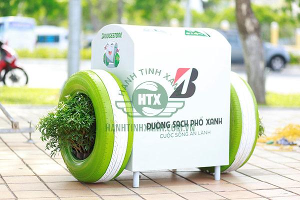 Kết cấu mẫu thùng rác thông minh thân thiện với môi trường