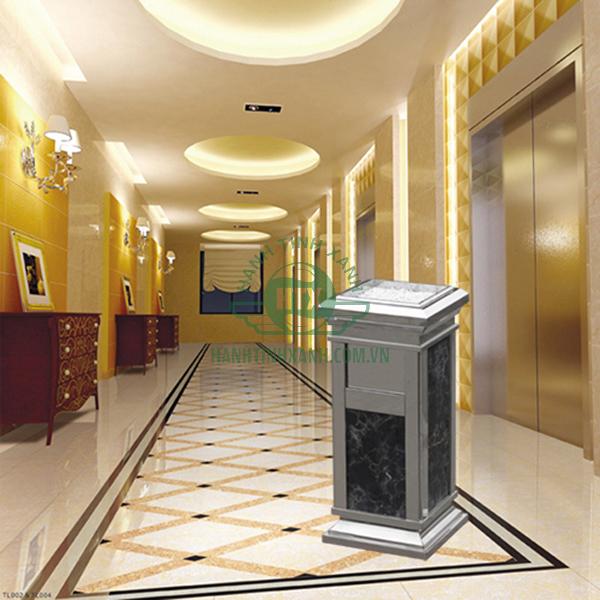 Thùng rác inox đá hoa cương