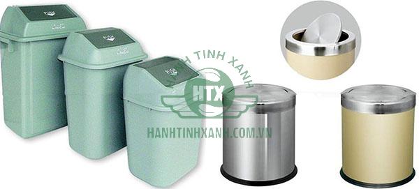 Thùng rác có nắp bập bênh