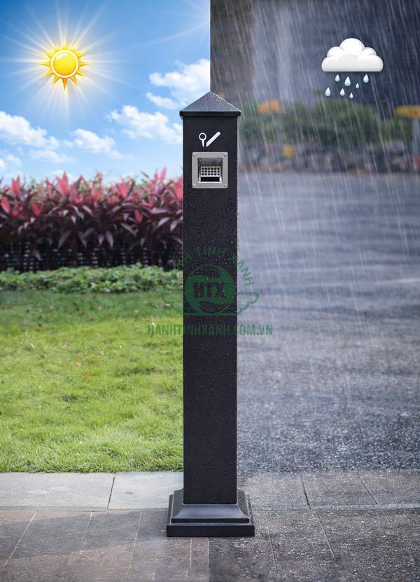 Cây gạt tàn làm bằng thép sơn tĩnh điện chịu được nắng, mưa