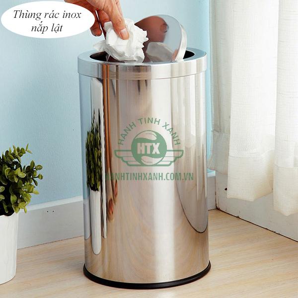 Những ưu điểm của thùng rác inox nắp lật