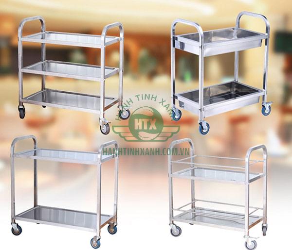 1 vài mẫu xe đẩy thức ăn bằng inox của Hành Tinh Xanh