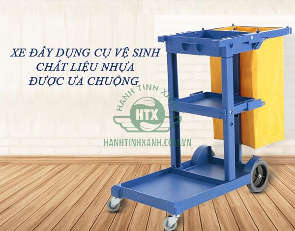 Hiện nay dòng xe làm vệ sinh chất liệu nhựa rất được tin dùng