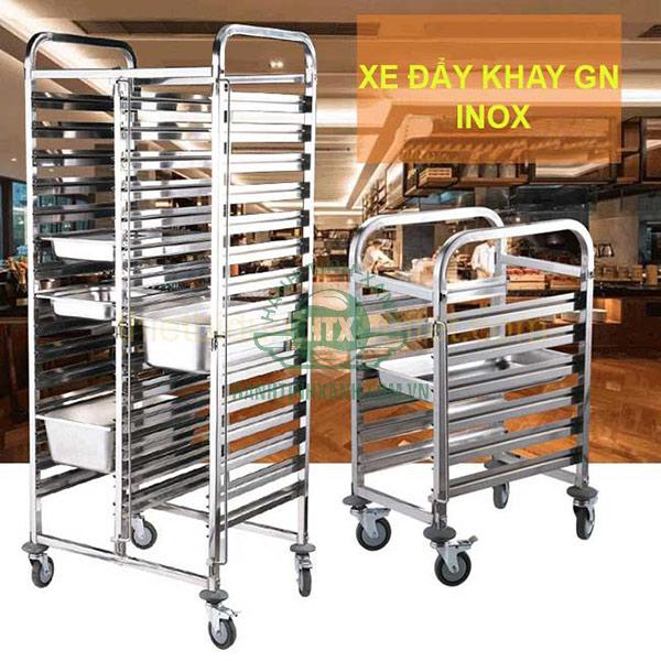 Xe đẩy khay inox chuyên dụng