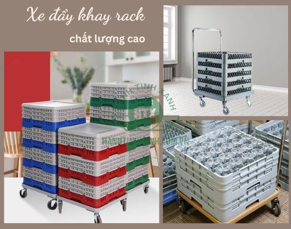 Kiểm tra kỹ xe đẩy khay rack để đảm bảo hàng chính hãng