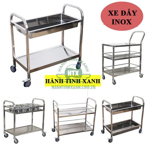 Mẫu xe đẩy thức ăn inox 201, 304 của Hành Tinh Xanh