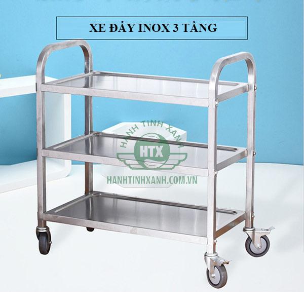 Mẫu xe đẩy thức ăn 3 tầng cao cấp