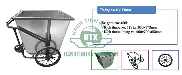 Đặc điểm của xe thu gom rác 400 lít