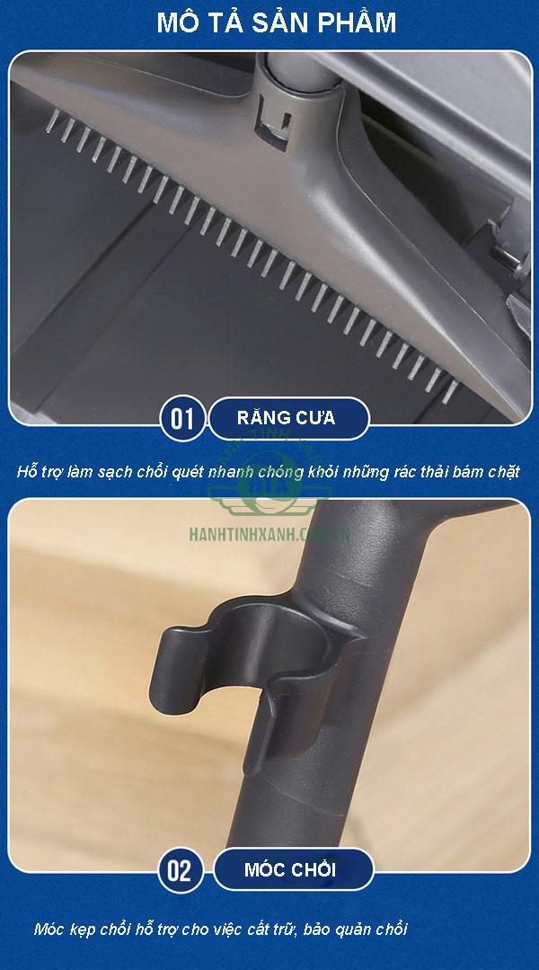 Chi tiết cấu thành bộ chổi và ki hót rác