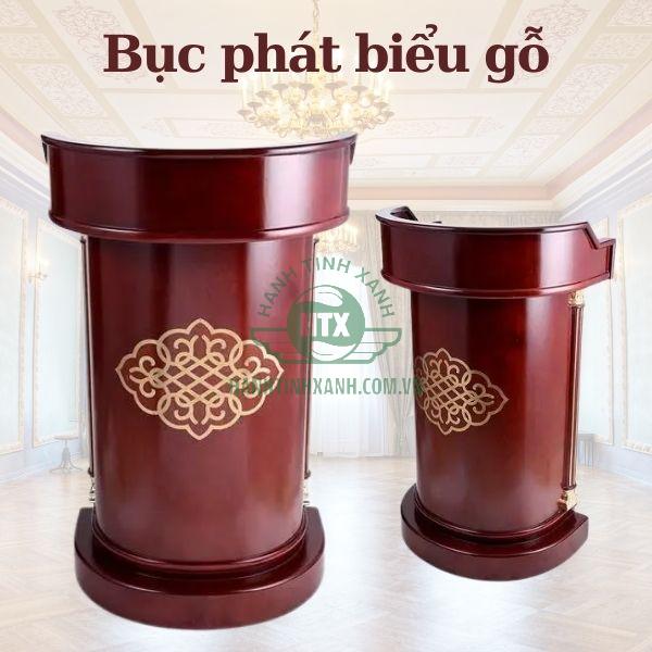 Mẫu bục phát biểu gỗ kiểu dáng hình bán nguyệt đẹp