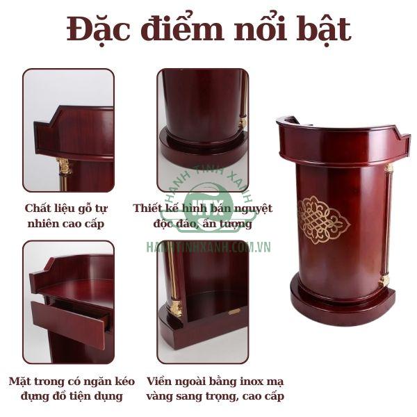 Khám phá đặc điểm từng chi tiết bục đứng phát biểu hội nghị