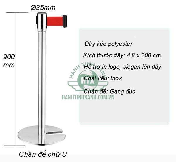 Chi tiết kích thước cột chắn inox để bạn tham khảo