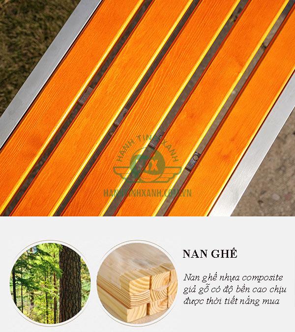 Nan ghế bằng nhựa composite giả gỗ 