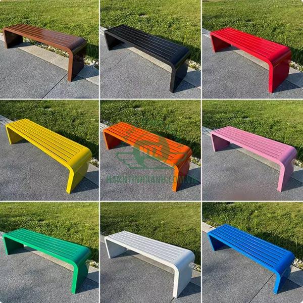 Bảng màu sắc ghế băng dài vô cùng phong phú