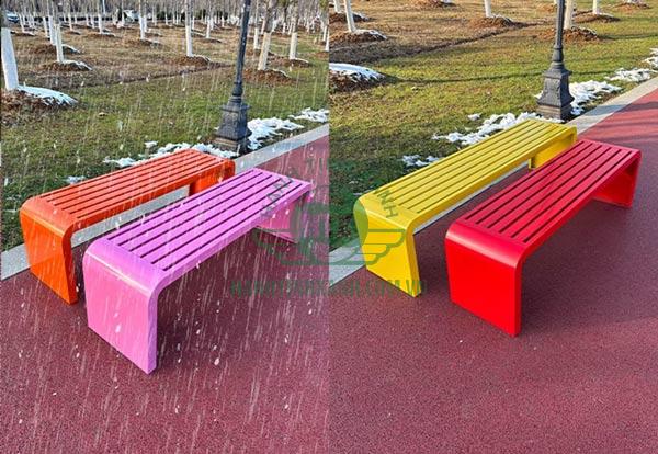 Ghế công viên bền màu dưới mọi tác động thời tiết