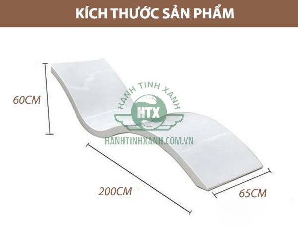 Tham khảo kích thước ghế hồ bơi ngoài trời