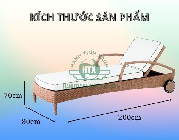 Tham khảo kích thước ghế nằm bờ biển mây nhựa