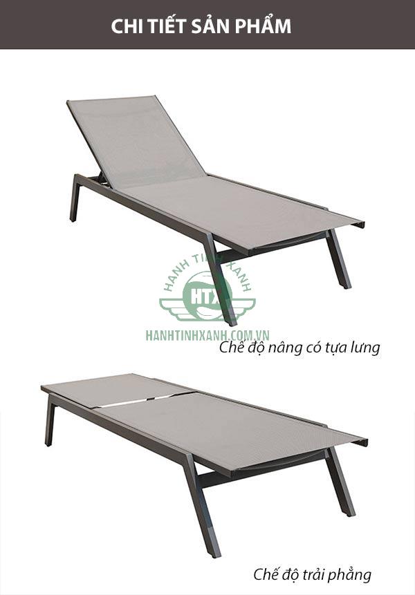 Mẫu ghế nằm tắm nắng thông minh, tiện ích