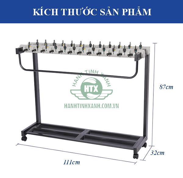 Kích thước giá cắm ô dù có ổ khóa