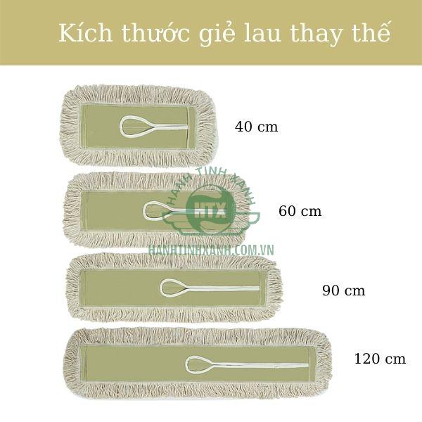 Các kích thước giẻ lau thay thế mới