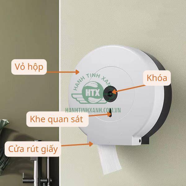 Cấu tạo các bộ phận trên hộp nhựa đựng giấy vệ sinh