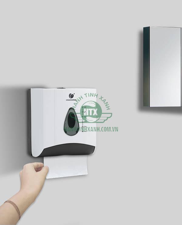 Mẫu hộp để giấy lau tay cuộn tròn nhỏ, dễ sử dụng