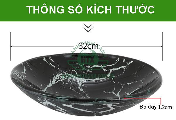 Kích thước mẫu khay thủy tinh đặt thùng rác trang trí