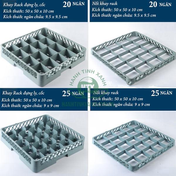 Tham khảo thông số khay nhựa đựng ly cốc- rack nhựa