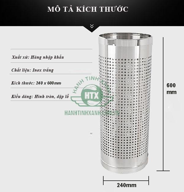 Kích thước sọt để ô dù inox 201