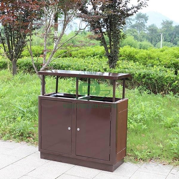 Mặt sau của thùng rác 2 ngăn