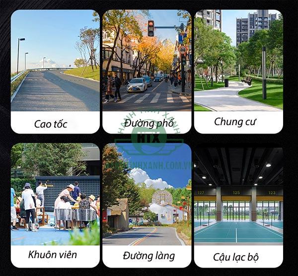 Thùng rác 2 ngăn sơn nâu được sử dụng ở nhiều không gian