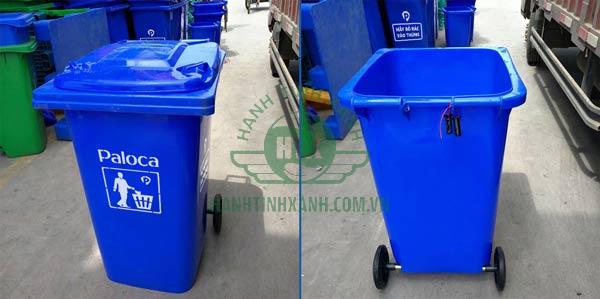 Mẫu thùng rác màu xanh dương 240L