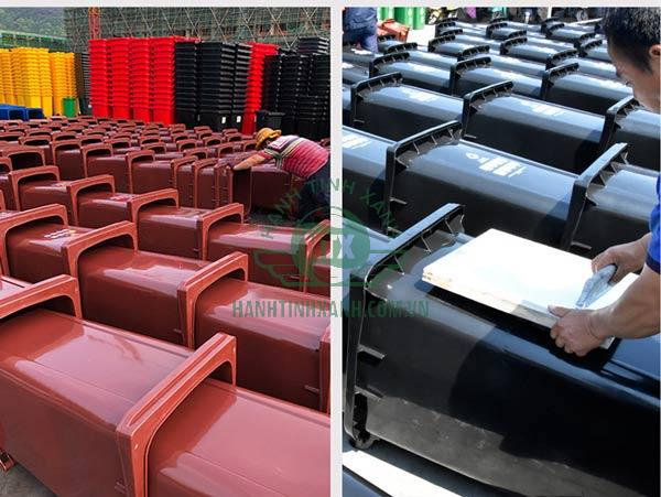 Hành Tinh Xanh hỗ trợ in logo trên thùng rác theo yêu cầu