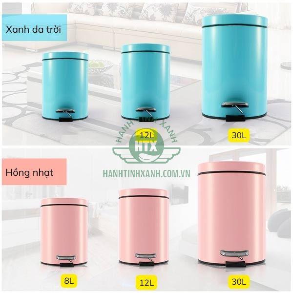 Mẫu thùng rác đạp chân với màu sắc phong phú