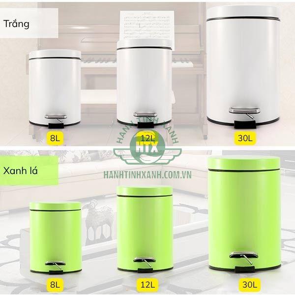 Mẫu thùng rác đạp chân với màu sắc phong phú, dung tích đa dạng