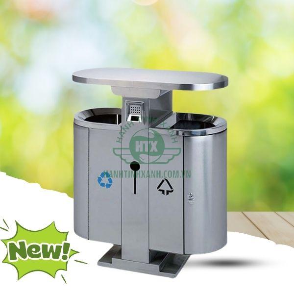 Hành Tinh Xanh đang bán thùng rác đôi inox đặt ngoài trời