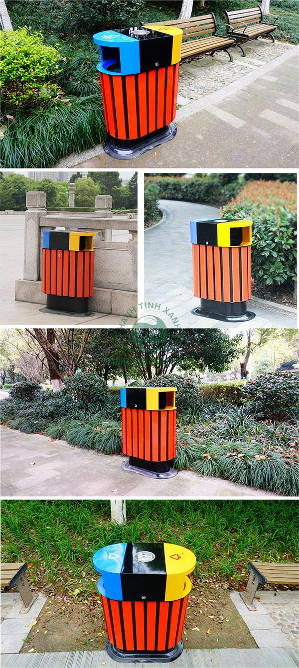 Mẫu thùng rác công cộng làm sạch không gian sinh hoạt chung