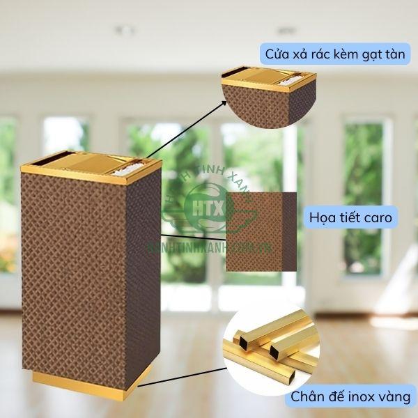 Chi tiết cấu tạo của thùng rác