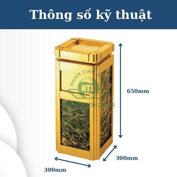 Tham khảo kích thước thùng rác đá trang trí