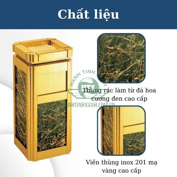 Khám phá chất liệu cấu thành thùng rác đá