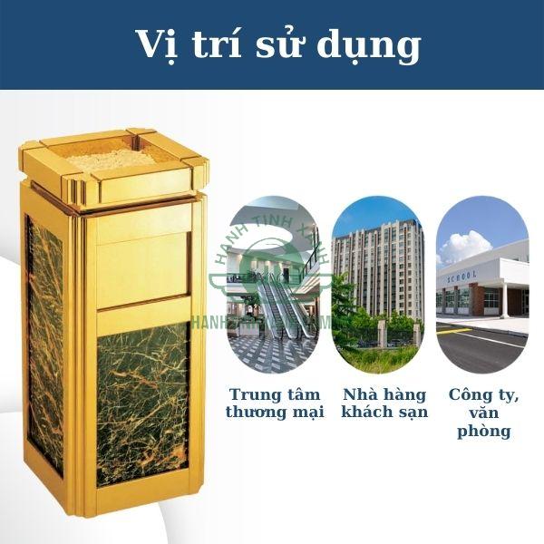 Mẫu thùng rác phù hợp với những không gian lịch sự, sang trọng