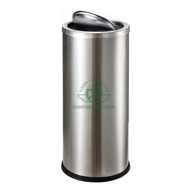 thùng rác inox nắp lật