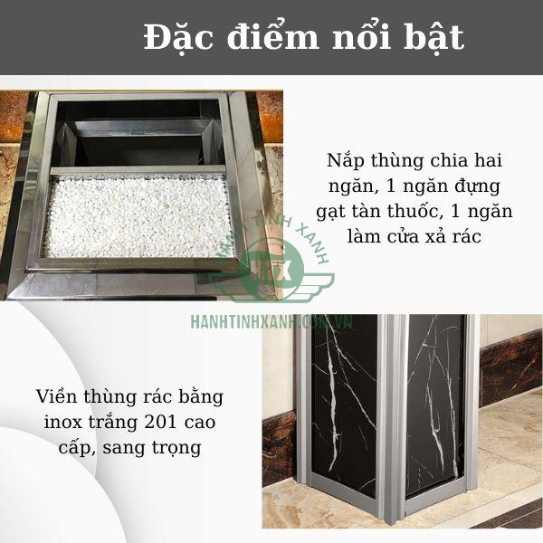 Các đặc điểm nổi bật của thùng rác đá